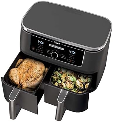 Ninja Foodi 6in1 10qt. XL 2Basket Air Fryer with DualZone Technology. AD350CO. Basket Air Fryer with 2 Independent Frying Baskets, Match Cook & Smart Finish to Roast, Broil, Dehydrate & More for
