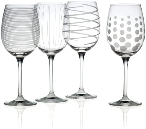Mikasa Cheers White Wine Glasses Set of 4, 16-Ounce Elegant Glassware, Durable and Dishwasher Safe, Perfect for Everyday or Entertaining