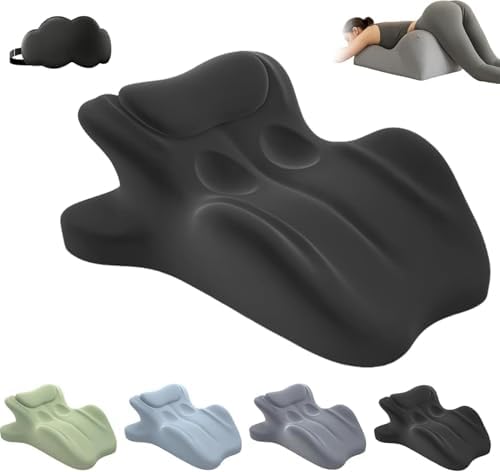 Chiro Monk Couple Pillow, Chiromonk Couples Pillows, Butt Cushion for Couple, Pillows Memory Foam, Waist and Neck Support, Multi Position Comfort Perfect Position Instantly (Black)