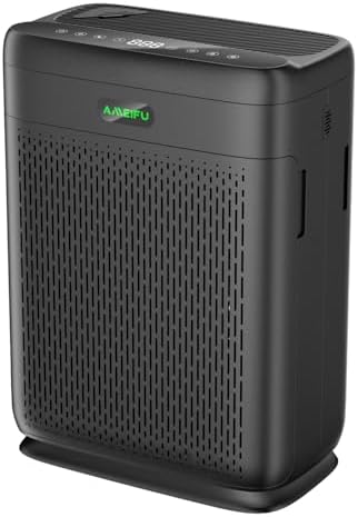 Air Purifiers for Home Large Room Up to 3000 Sq Ft, H13 Hepa Double-Sided Air Filter Purifier with PM 2.5 Display Air Quality Sensor, Air Cleaner for Wildfires, Bedroom, Dust, Pets, Smoke, Pollon