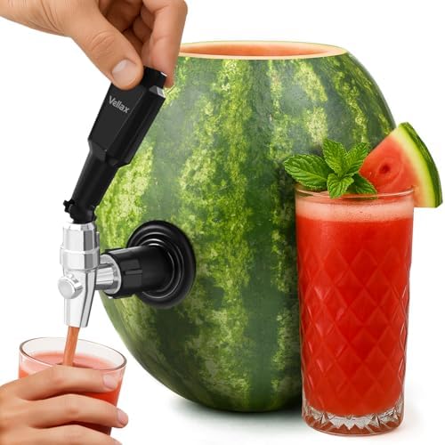 Watermelon Tap Kit – Beverage Dispenser Kit with Fruit Keg Tapping Kit, Pumpkin Tap, Coring Kit & Tool, DIY Spigot, Faucet – For Beer, Juice, Ice Tea or Alcoholic Party Cocktails