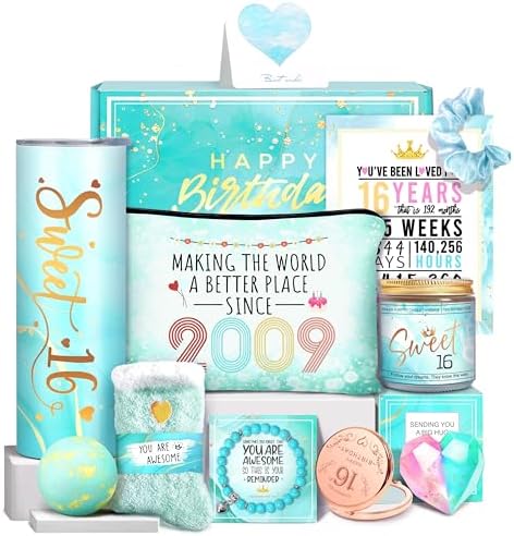 Sweet 16 Gifts for Girls, Gifts for 16 Year Old Girl,16th Birthday Gifts for Girls,16 Year Old Girl Birthday Gifts Ideas for Her, Daughter, Niece, Granddaughter, Sister, Bestie