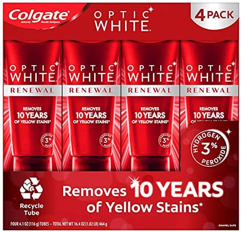Colgate Optic White Renewal Toothpaste 4.1 oz, 4-Pack