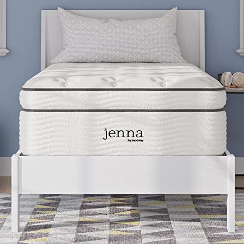 Modway Jenna 14†Innerspring Pillow Top Twin Mattress With Individually Encased Coils