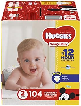 HUGGIES Snug & Dry Diapers, Size 2, 104 Count, BIG PACK (Packaging May Vary)