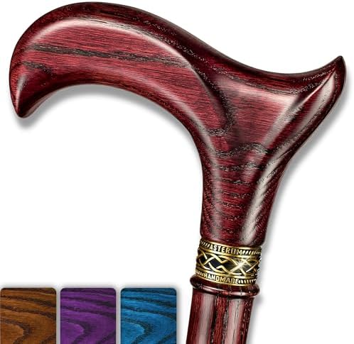 Asterom Walking Cane - Handmade, Ergonomic, Wooden - Canes for Men & Women - Walking Sticks for Seniors, Unique, Wood - FSA/HSA Eligible