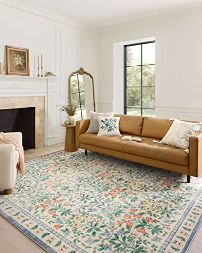 Loloi Rifle Paper Co. Eden Collection EDE-02 Mughal Garden Cream 5'-0" x 7'-6" Area Rug