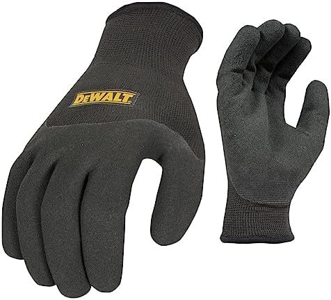 Dewalt DPG737L Thermal Insulated Grip Glove 2 In 1 Design, Large, Black/Yellow