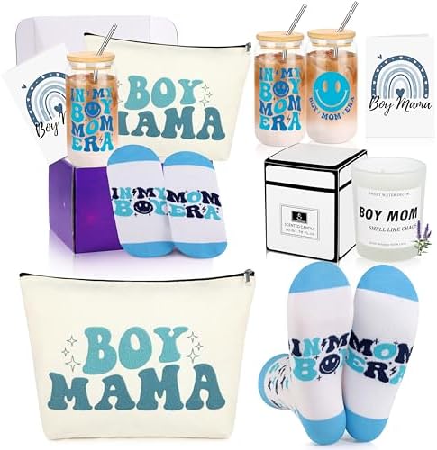 New Boy Mom Gifts, First 1st Birthday Mothers Day Gifts for New Mom Set of 5