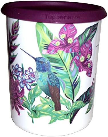 Tupperware 5 Cup Snack Cookie Canister Hummingbird Design