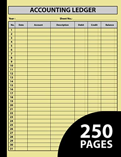 Accounting Ledger Book: Large & Simple Bookkeeping log for Small Business and Home based Personal Finance | Income Expense Tracker Logbook.