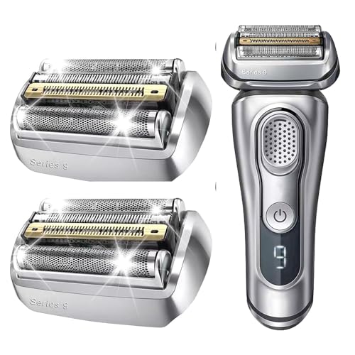 2PCS 92S Series 9 Replacement Head for Braun Series 9 Foil Shaver Replacement Heads for Braun Series 9 Replacement Blades 9290cc, 9291cc, 9370cc, 9293s, 9385cc, 9390cc, 9330s, 9296cc Foil Shaver