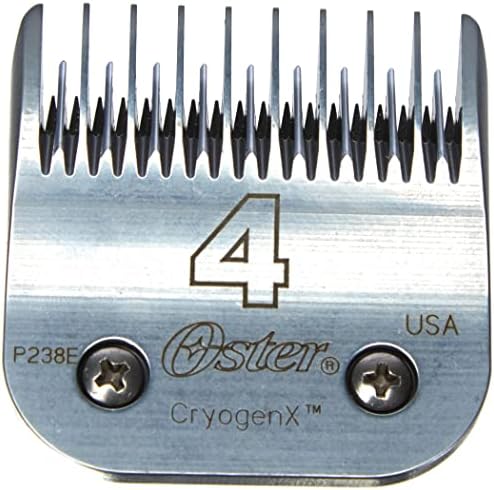 Oster CryogenX Professional Animal Clipper Blade, Skip Tooth, Size 4 (078919-136-005),Silver
