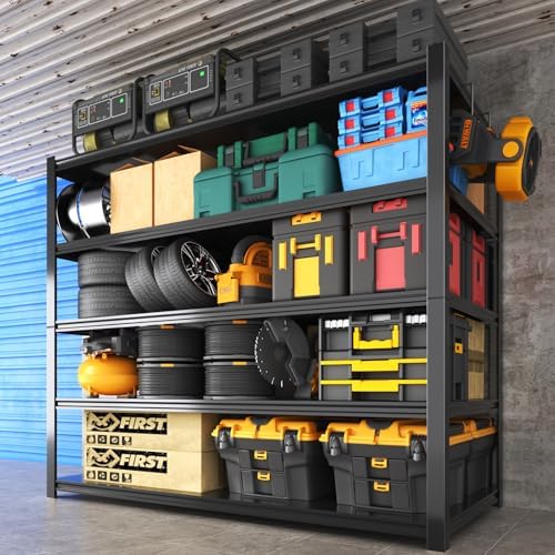 Garage Shelving Heavy Duty,5 Tier Adjustable Metal Shelving Storage Rack,Storage Shelves,48" Wx20 Dx72.2 H,Industrial Shelving Unit for Basement,Warehouse,Garage Organization.1 Pack