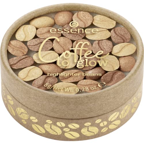essence | Coffee to Glow Highlighter Beans | Unique Coffee Bean Shape & Warm Gold Radiant Shades | Vegan & Cruelty Free | Free from Gluten, Parabens, Oil, Alcohol & Microplastic Particles