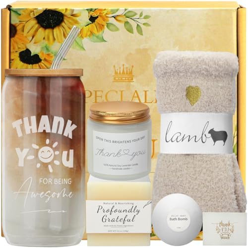 Thank You Gifts for Women & Employees - Awesome Glass Cup, Teacher & Friend Appreciation Gifts