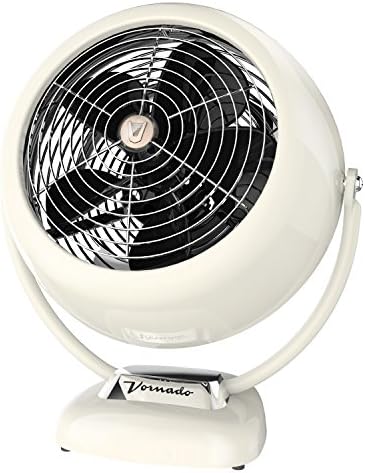 Vornado VFAN™ Sr. Vintage Fan | Large Retro Metal Air Circulator for Cooling & Decor | 3 Speeds, Adjustable Tilt | Vintage White
