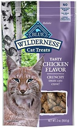 Blue Buffalo Wilderness High Protein Crunchy Cat Treats, Made With Natural Ingredients, Tasty Chicken, 2-oz Bag