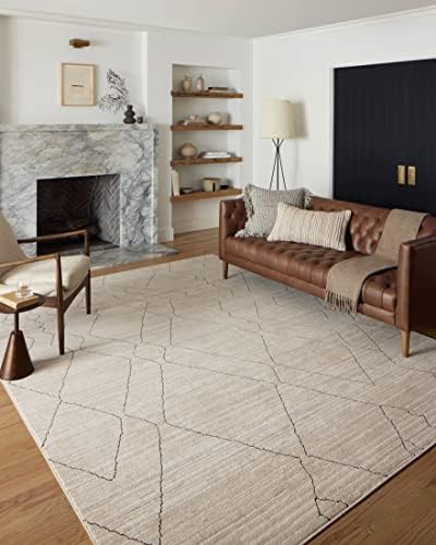Loloi Darby Collection DAR-03 Sand/Charcoal 7'-10" x 10' Area Rug