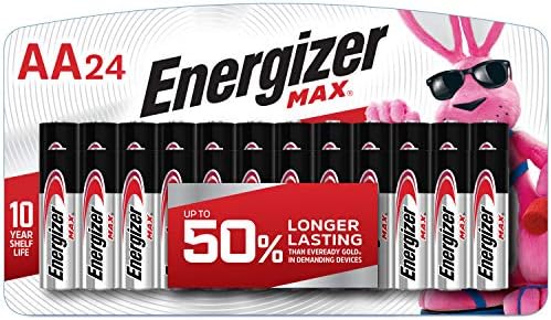 Energizer AA Batteries Double A Max Alkaline Battery, 24 Count