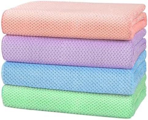 HOMEXCEL Bath Towel Set Pack of 4, 30 x 60 Inches Large Microfiber Bath Towels, Soft, Absorbent, and Quick Dry Towels for Bathroom, Pool, Beach, Swim, and Yoga, Large Bathroom Towels for Daily Use