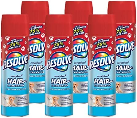 Resolve Pet Hair Eliminator Carpet Cleaner & Vacuum booster, Peppermint, 18 Oz (Pack of 6)
