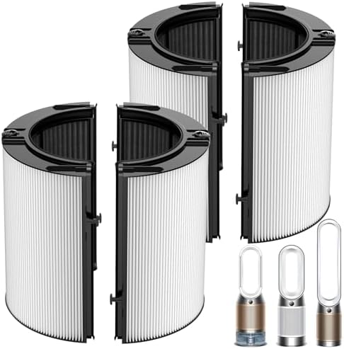 360ยฐ Combi Glass H13 Hepa + Activated Carbon Filter Compatible with Dyson TP07 TP10 TP06 HP06 TP04 HP04 PH02 PH01 PH03 PH04 HP09 TP09 HP07 HP10 Air Purifier, 2-in-1 Replacement Filters, 2 Pack