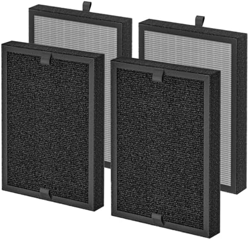 KF250 Replacement True HEPA Filter, Compatible with Kenmore 1200e Series Air Purifier PM2010, for Rooms up to 1,500 Sq. Ft. 3-in-1 True HEPA Filter, 4-Pack