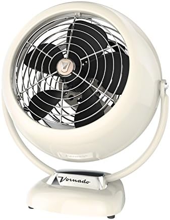 Vornado VFAN™ Vintage Fan, Retro Metal Air Circulator for Cooling & Decor, 3 Speeds, Adjustable Tilt, Vintage White