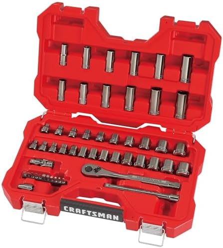 Craftsman 51-Piece Socket Set with Storage Case, SAE/Metric Mechanics Tool Set (CMMT82334L)