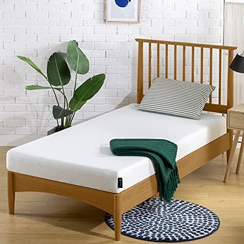 ZINUS 5 Inch Memory Foam Mattress, Twin, Fiberglass-Free, Medium Firmness, Day, Trundle & Bunk Bed Compatible, Certified Safe Foams & Fabric, Mattress in A Box, White