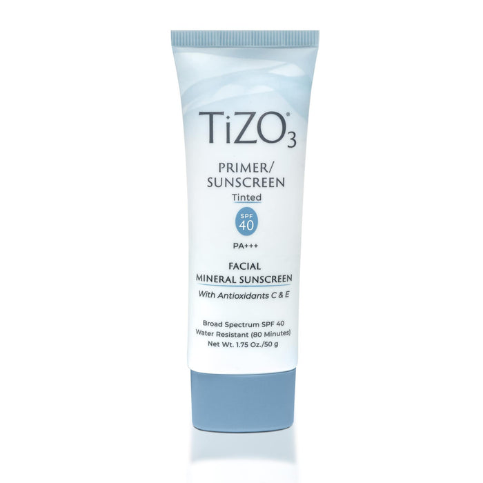 TiZO3 Facial Mineral Sunscreen and Primer, Tinted Broad Spectrum SPF 40 with Antioxidants, Sheer matte finish, Fragrance-Free, Oil-Free, Dermatologist-recommended, PA+++ 1.75 ozGET 20% OFF STOREWIDE!