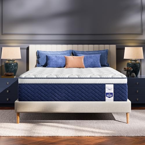 Firm Queen Mattress 12 Inch - Hotel Collection Hybrid Mattress with 5-Zone Support, Luxury Sleep Comfort, Extra Back & Hip Support, Fiberglass-Free, CertiPUR-US Certified, 365-Night Trial