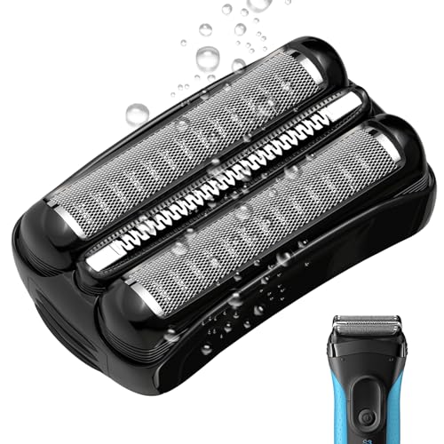 21B Replacement Head Compatible with Braun Series 3, 21B Wet and Dry Replacement Foil and Cutter for Braun Electric Shaver S3, 300s, 310s, 3010s, 3040s, 5409, 340s-4