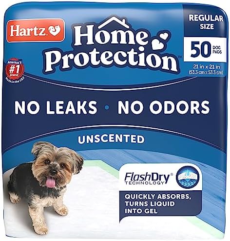 Hartz Home Protection Unscented Odor Eliminating Gel Dog Pads - 50 Count