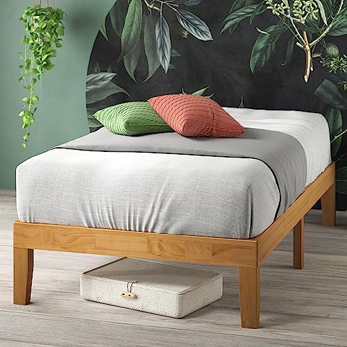 ZINUS Moiz Wood Platform Bed Frame, Wood Slat Support, No Box Spring Needed, Easy Assembly, Natural, Twin