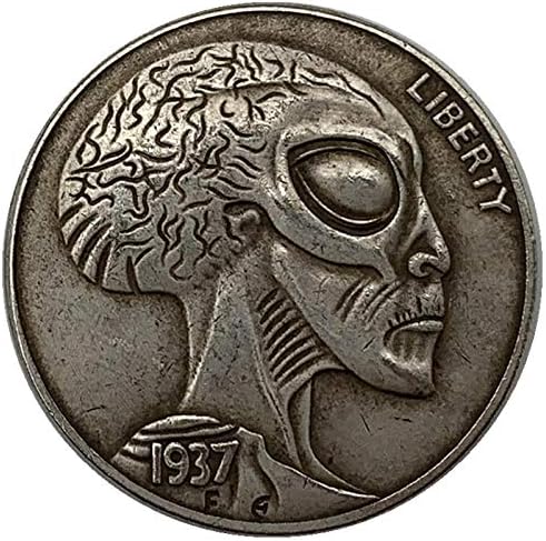 1937 Alien Skull Antique Commemorative Coin Antique Copy Coin Old Coin Collection Process 20Mm Memorial