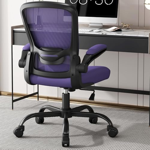 Mimoglad Office Chair, Ergonomic Desk Chair with Adjustable Lumbar Support, High Back Mesh Computer Chair with Flip-up Armrests-BIFMA Passed Task Chairs, Executive Chair for Home Office