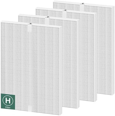 5500-2 5510 Air Purifier Filter Replacement for Winix Plasmawave Air Purifier 5500-2 5510 5520 5300-2 6300-2 C535 AM80 AM90,4 Pack H13 Grade True HEPA Filter,Replace 116130 Filter H