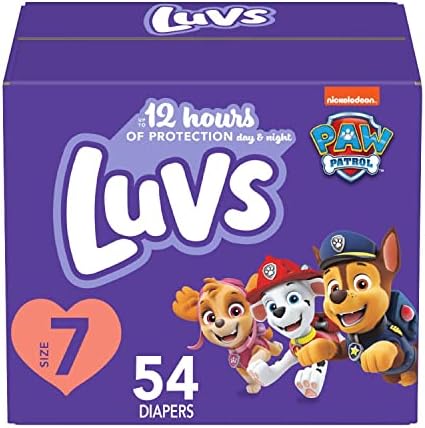 Luvs Size 7 Baby Diapers, Platinum Protection Bluey Diapers for Day & Night, Size 7, 54 Count (Packaging May Vary)