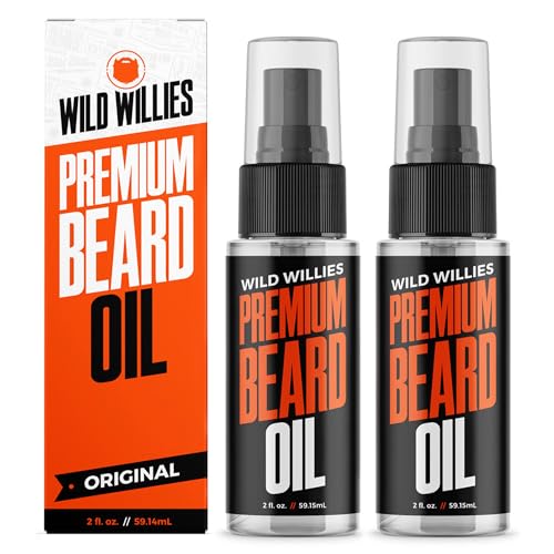 Wild Willies Beard Oil for Men - Natural ingredients Promote Deep Conditioning - Removes Itch & Dandruff - Deep Softening Treatment - Best Beard Oil & Conditioner - 2 Fl Oz, (Pack of 2)