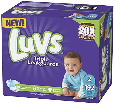 Luvs Triple Leakguards Diapers Size 2 192 Count