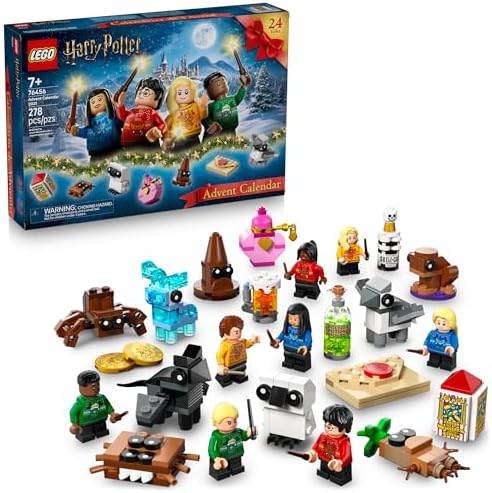 Lego Harry Potter Advent Calendar 2025 Kids Toy - Holiday Countdown for Boys & Girls, 7+ - 24 Buildable Surprises, Including Harry, Draco & Luna Minifigures - Kids Gift Idea for Christmas - 76456