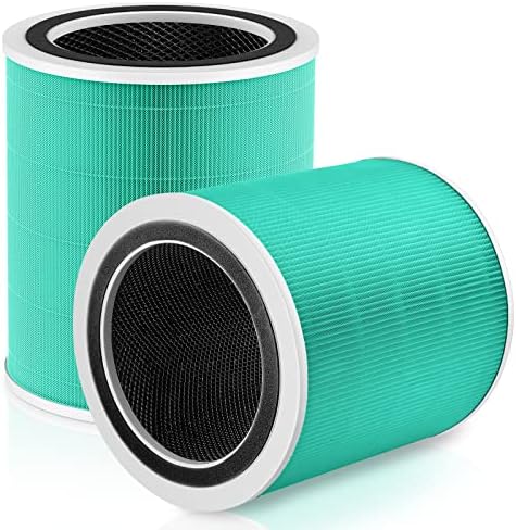 Core 400S Toxin Absorber Replacement Filter for LEVOIT Core 400S Smart WiFi Air Purifie-r, 3-in-1 True HEPA Activated Carbon Filter, Core400S-RF-TX (LRF-C401-GUS), Green, 2 Pack