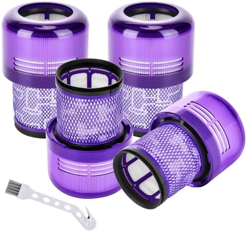 Artraise V15 Detect Filter Replacement for Dyson V11 Torque Drive Plus V11 Animal V11 Complete V11 Extra Cordless Vacuum Cleaner, Compare to Part 970013-02 (4 Pack)