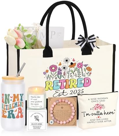 Retirement Gift for Woman 2025, Best Retirement Gifts for Women Coworker Teacher, Happy Retired Ideas Gifts for Nurses Grandma Mom