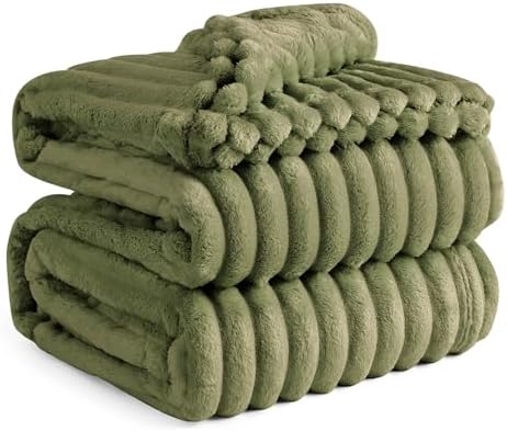 Bedsure Cypress Fleece Queen Blanket for Couch - GentleSoft Cozy Soft Blankets for Women, Cute Small Throws for Girls, 90x90 Inches
