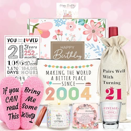 21st Birthday Gifts for Her 21st Birthday Gifts for Women Happy 21st Birthday Decorations for Her Cool 21st Birthday Gifts for 21st Birthday Female 21 Year Old Birthday Gifts for Her