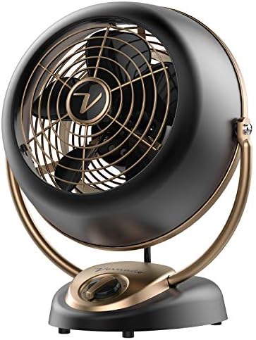 Vornado VFAN™ Alchemy Vintage Fan | Retro Metal Air Circulator for Cooling & Decor | 5 Speeds, Adjustable Tilt | Gunmetal