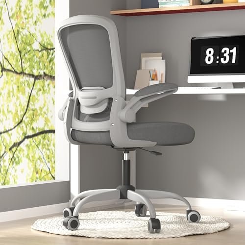 Mimoglad Office Chair, Ergonomic Desk Chair with Adjustable Lumbar Support, High Back Mesh Computer Chair with Flip-up Armrests-BIFMA Passed Task Chairs, Executive Chair for Home Office